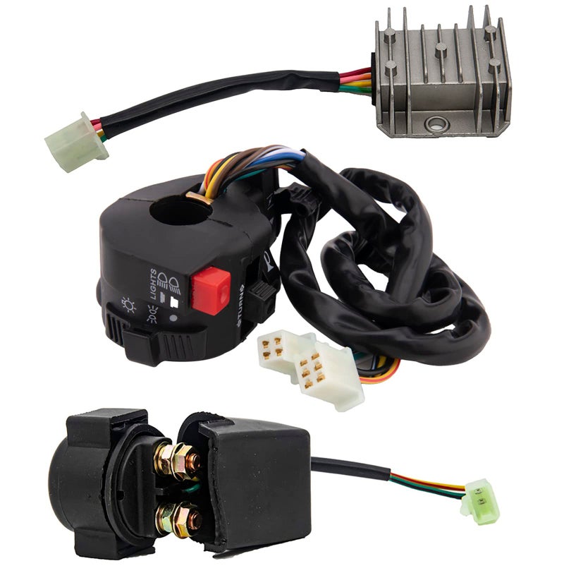 KAKO Complete Wiring Harness kit for ATV Quad 4 Four Wheelers GY6 50CC 70CC 110CC 125CC Go Kart Dirt Pit Bikes With Electrics Stator Coil CDI Wiring Harness Solenoid Relay Spark Plug by KAKO - Image 4